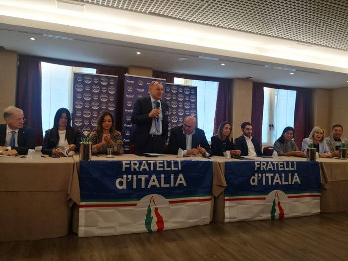 Esponenti Fratelli d'Italia con Crosetto