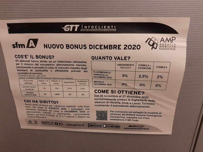 Un cartello sulla Ceres-Torino Un cartello sulla Ceres-Torino