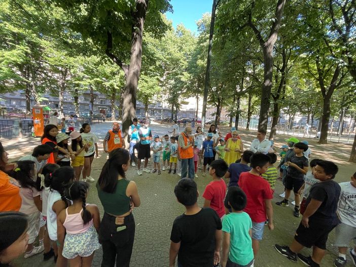 Giardini Alimonda con attivisti e manifestazioni