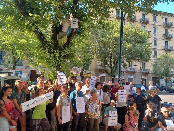 protesta di persone in strada
