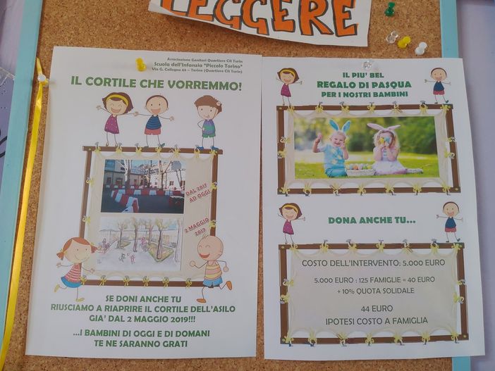 La materna “Piccolo Torino” si rifà il look: e i lavori li finanziano i genitori e i commercianti della zona