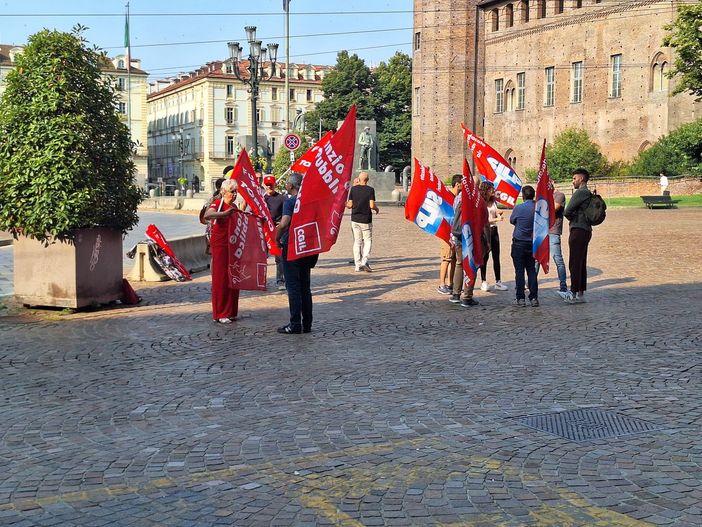manifestazione sindacale in piazza