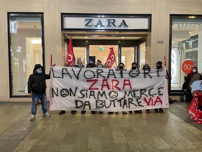 protesta lavoratori zara protesta lavoratori zara