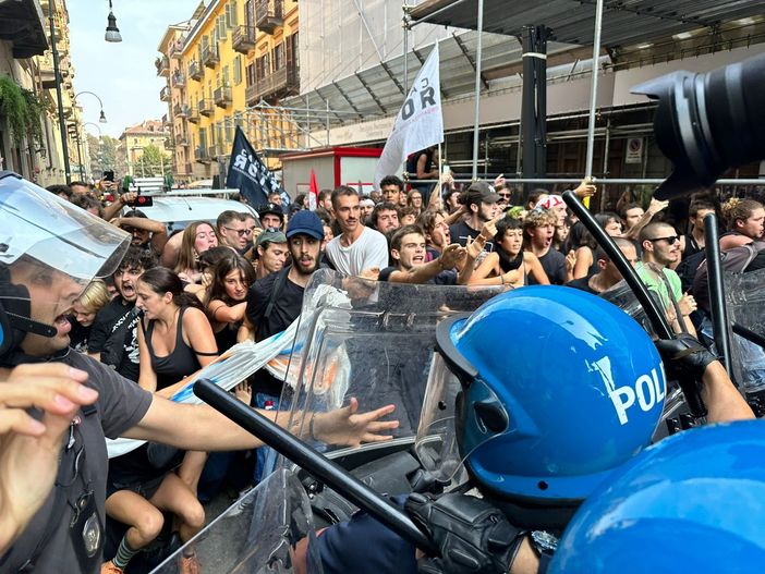 scontri per meloni a torino