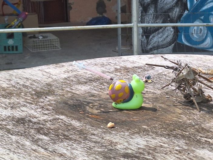 zona degradata dopo un'occupazione