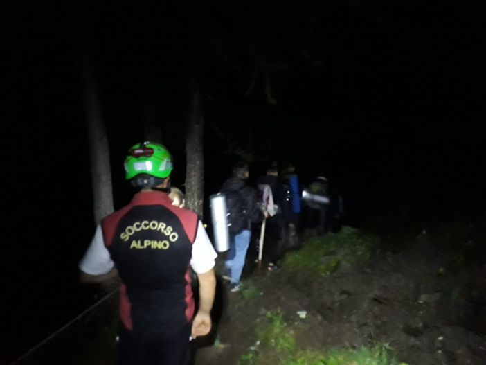 Bloccati dal temporale sopra Valprato Soana, 8 giovani scout salvati dal Soccorso Alpino