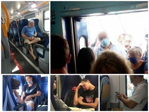 Treni affollati e mascherine abbassate: la difficile estate in emergenza Coronavirus per chi viaggia sulla Ventimiglia-Torino Treni affollati e mascherine abbassate: la difficile estate in emergenza Coronavirus per chi viaggia sulla Ventimiglia-Torino