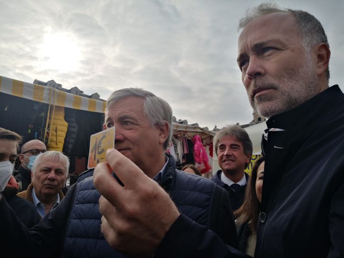 Damilano e Tajani a porta Palazzo Damilano e Tajani a porta Palazzo