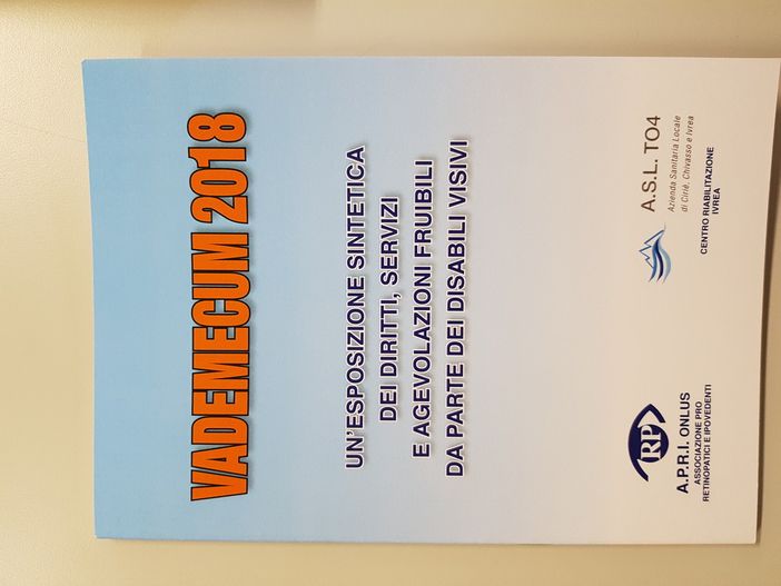 Anche in Piemonte arriva il nuovo Vademecum sulla disabilità visiva Anche in Piemonte arriva il nuovo Vademecum sulla disabilità visiva