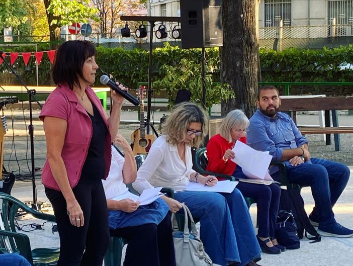 Silvia Lorenzino in primo piano alla festa dello scorso anno