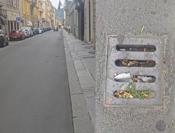 Tombini "cementati" durante la riasfaltatura, la via del centro si allaga con le piogge