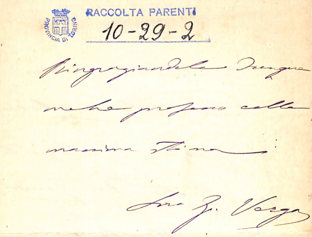 documento scritto a mano e firmato