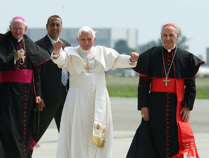 Papa Ratzinger con il cardinal Poletto, foto di Diocesi Torino