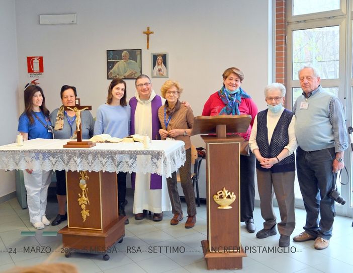 Messa all'interno della rsa di Settimo Torinese Messa all'interno della rsa di Settimo Torinese