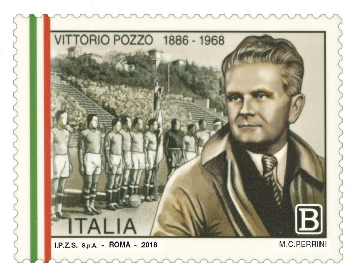 Il Ministero dello Sviluppo Economico ha emesso un francobollo dedicato a Vittorio Pozzo Il Ministero dello Sviluppo Economico ha emesso un francobollo dedicato a Vittorio Pozzo