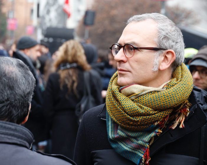 Jacopo Rosatelli al corteo (foto Sinistra Ecologista) - Foto di Lorenzo Ligas