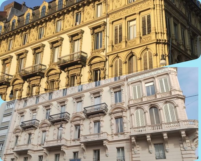 lavori al palazzo di via Massena