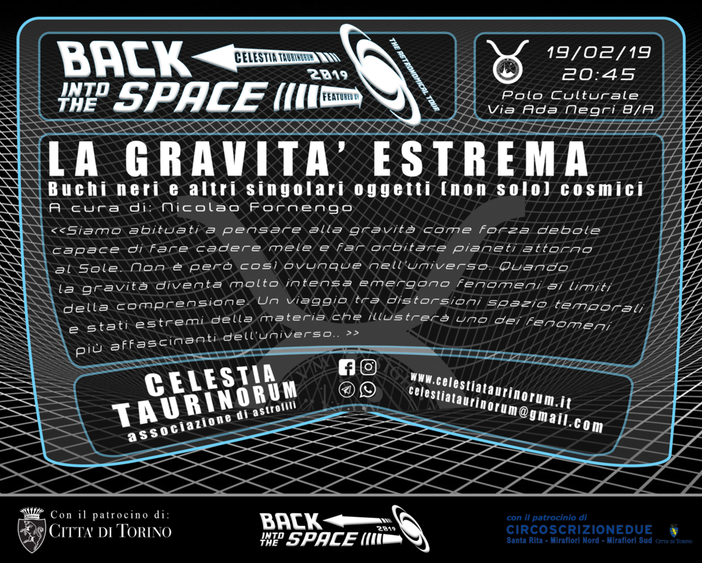 Torinesi con il naso all'insù: Celestia Taurinorum organizza Back InTO The Space Torinesi con il naso all'insù: Celestia Taurinorum organizza Back InTO The Space