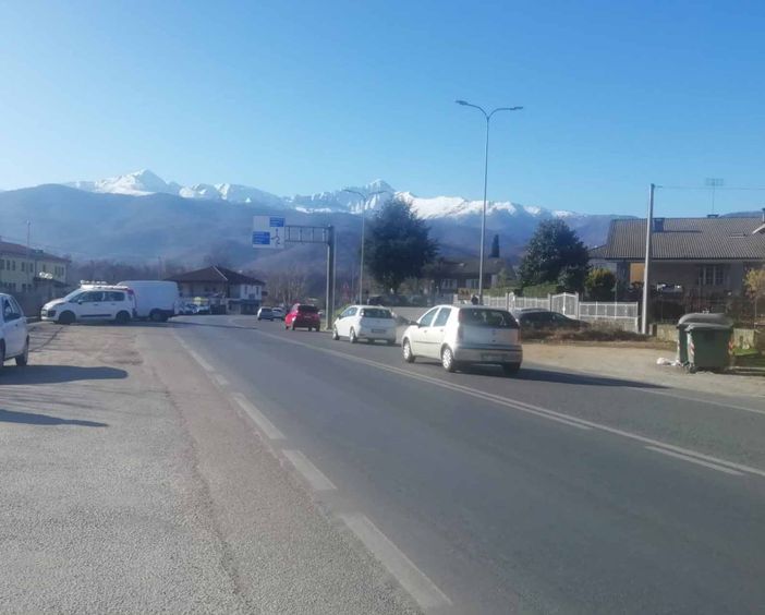 La 161 nei pressi del ponte di Bibiana