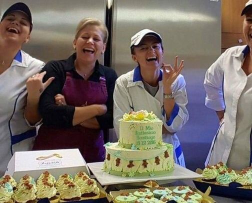 Cristina in gelateria a Chivasso