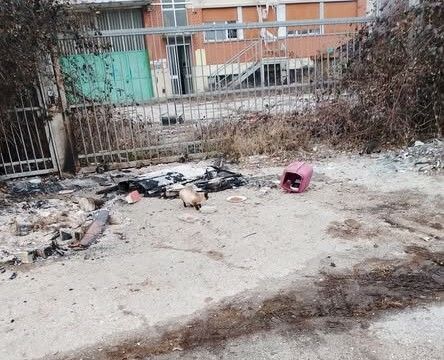Una immagine di quel che resta della colonia felina distrutta Una immagine di quel che resta della colonia felina distrutta