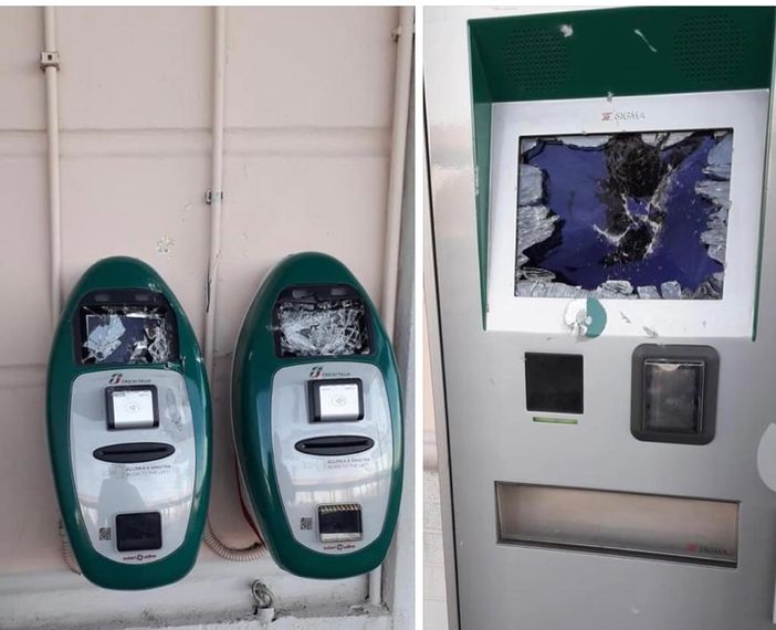 Stazione di Airasca: uomo danneggia la self service di biglietti e le due obliteratrici nuove