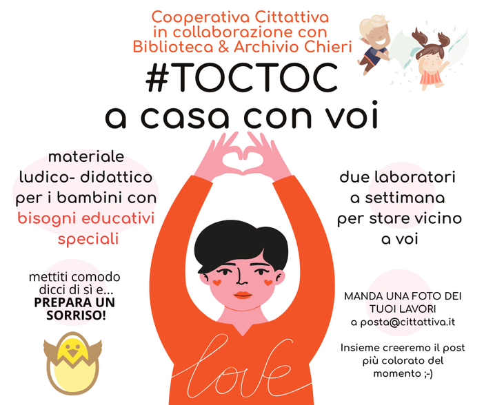 “#TOCTOC - A casa con voi”, la nuova rubrica pensata dalla Biblioteca di Chieri “#TOCTOC - A casa con voi”, la nuova rubrica pensata dalla Biblioteca di Chieri