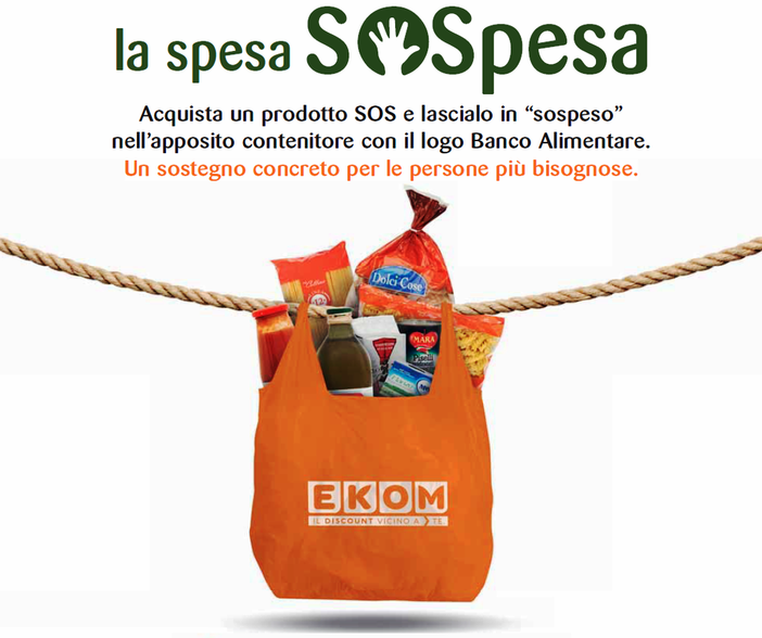 Ekom e il Banco Alimentare insieme per la “Spesa SOSpesa”, in Piemonte sino al 7 marzo