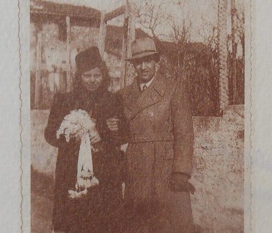 Francesca ed Evasio nel giorno del matrimonio