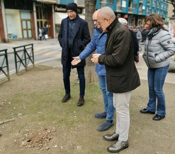 Un atterrito Miano guarda le buche create dai topi