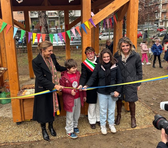 Torino, inaugurato il nuovo giardino didattico alla scuola Don Milani