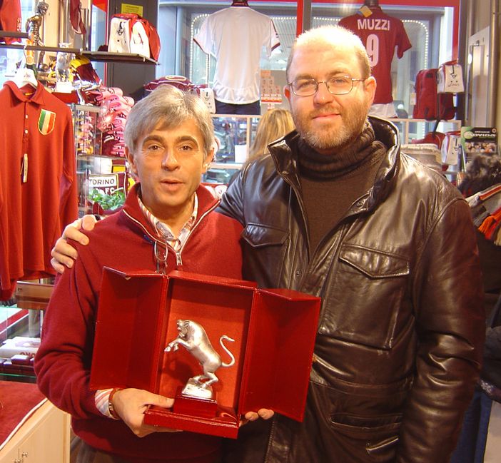 Carlo Testa con Massimo Gramellini, foto tratta dal sito www.carlotesta.it