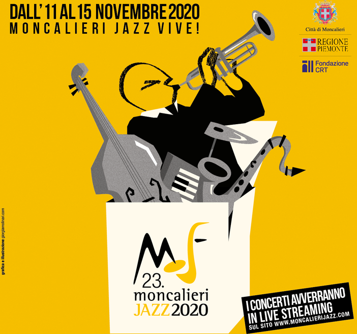 Più forte del coronavirus, da stasera al via (in streaming) il 23° Moncalieri Jazz Festival
