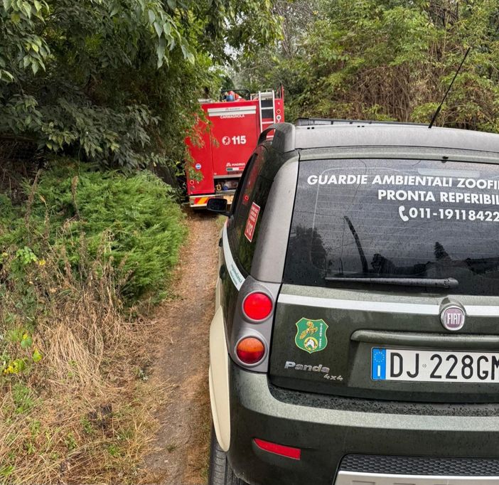 Incendio in una cascina a Villafranca Piemonte