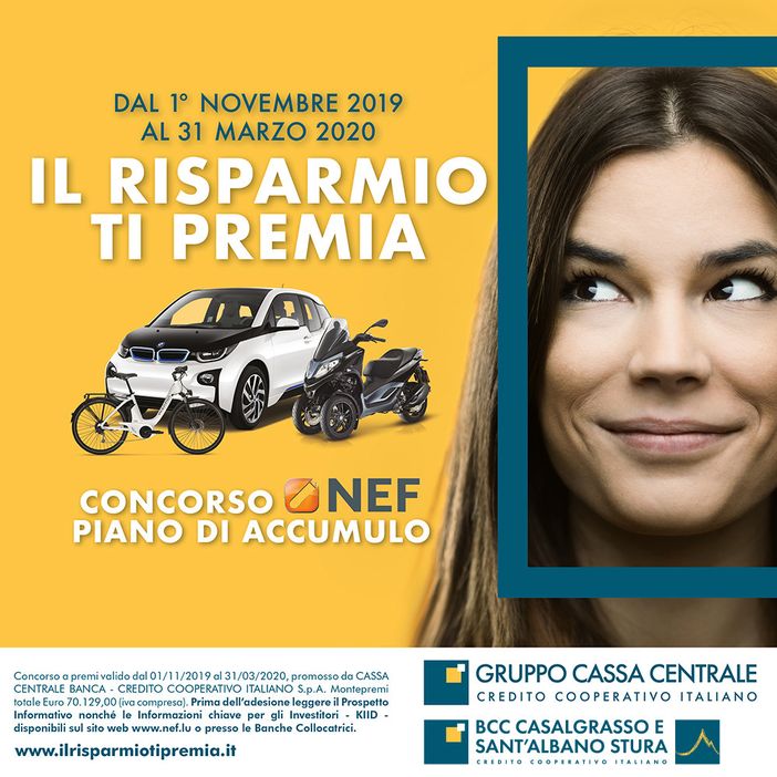 Il risparmio ti premia con il piano di accumulo NEF