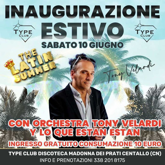 Inaugurazione estiva! A Cuneo il concerto live di Tony Velardi
