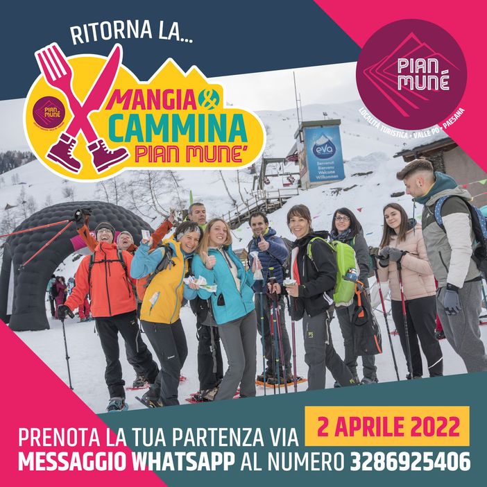 Pian Munè di Paesana: “Mangia e Cammina” confermata Pian Munè di Paesana: “Mangia e Cammina” confermata