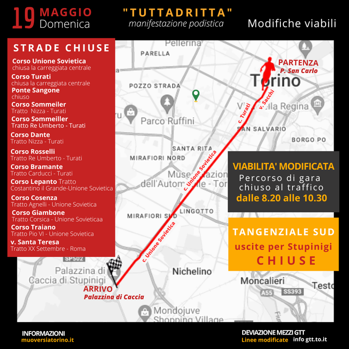 Domenica si corre la TuttaDritta: come cambia la viabilità