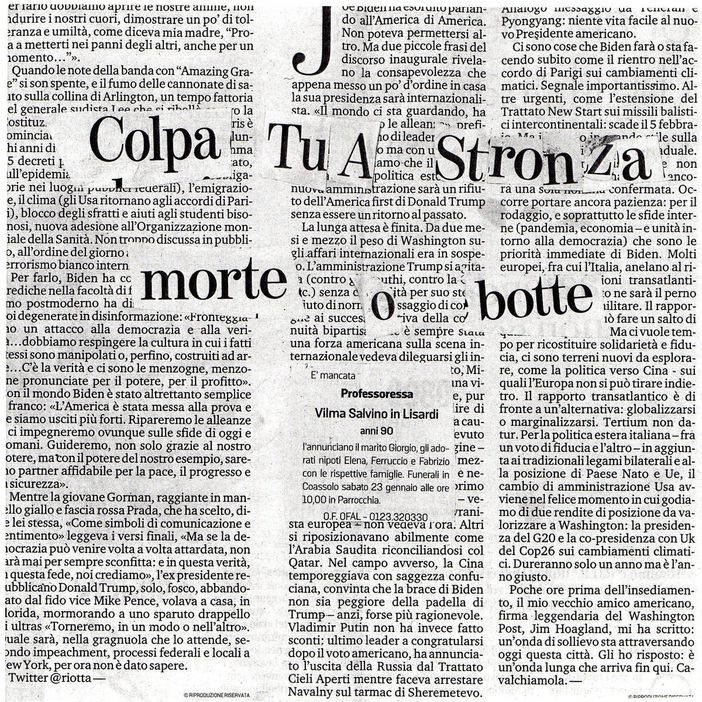 Lettera minatoria alla promotrice della pedonalizzazione di Borgo Dora