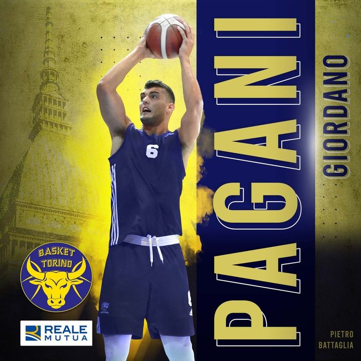 Sotto le plance della Reale Mutua Basket Torini arriva Giordano Pagani Sotto le plance della Reale Mutua Basket Torini arriva Giordano Pagani