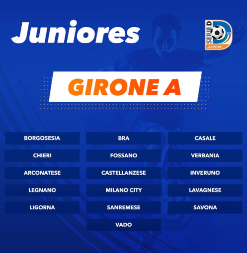 Calcio, Juniores Nazionali. varato il Girone A, si parte il 14 settembre