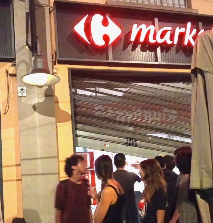 Un'immagine dei disordini di ieri sera