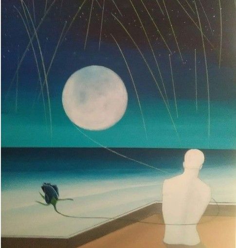 La Luna piena vista dal pittore Franco Gotta