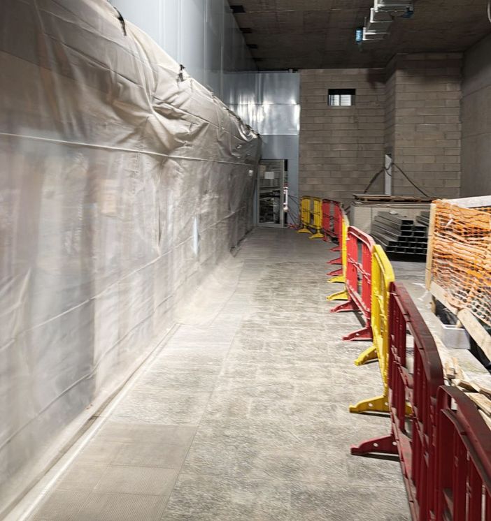 Una immagine del cantiere della metro Una immagine del cantiere della metro