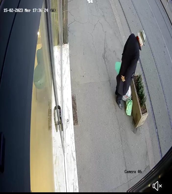 Ladro di piante in via Nicola Fabrizi