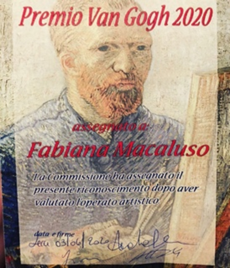 Premio Van Gogh 2020: premiata la torinese Fabiana Macaluso Premio Van Gogh 2020: premiata la torinese Fabiana Macaluso