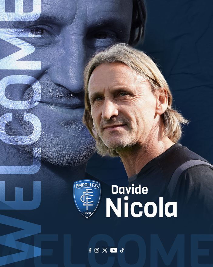 Davide Nicola (foto della pagina Facebook dell’Empoli Fc) Davide Nicola (foto della pagina Facebook dell’Empoli Fc)