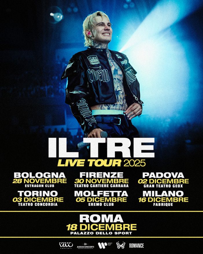 Il Tre annuncia le nuove date: la tappa a Venaria Reale il 3 dicembre 2025 Il Tre annuncia le nuove date: la tappa a Venaria Reale il 3 dicembre 2025