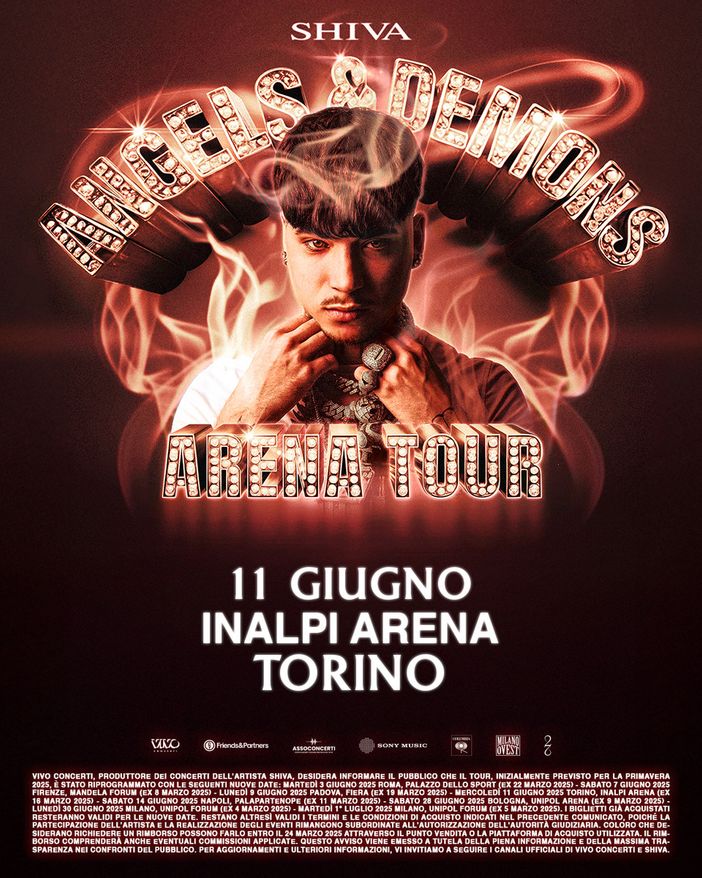 Shiva live all'Inalpi Arena: la nuova data mercoledì 11 giugno Shiva live all'Inalpi Arena: la nuova data mercoledì 11 giugno