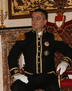 Roberto Zollo ai tempi in cui ha interpretato il ruolo di Abbà del Carnevale Storico di Chivasso